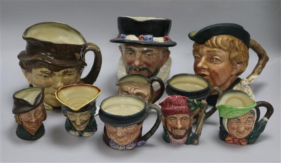 Ten Doulton Toby jugs